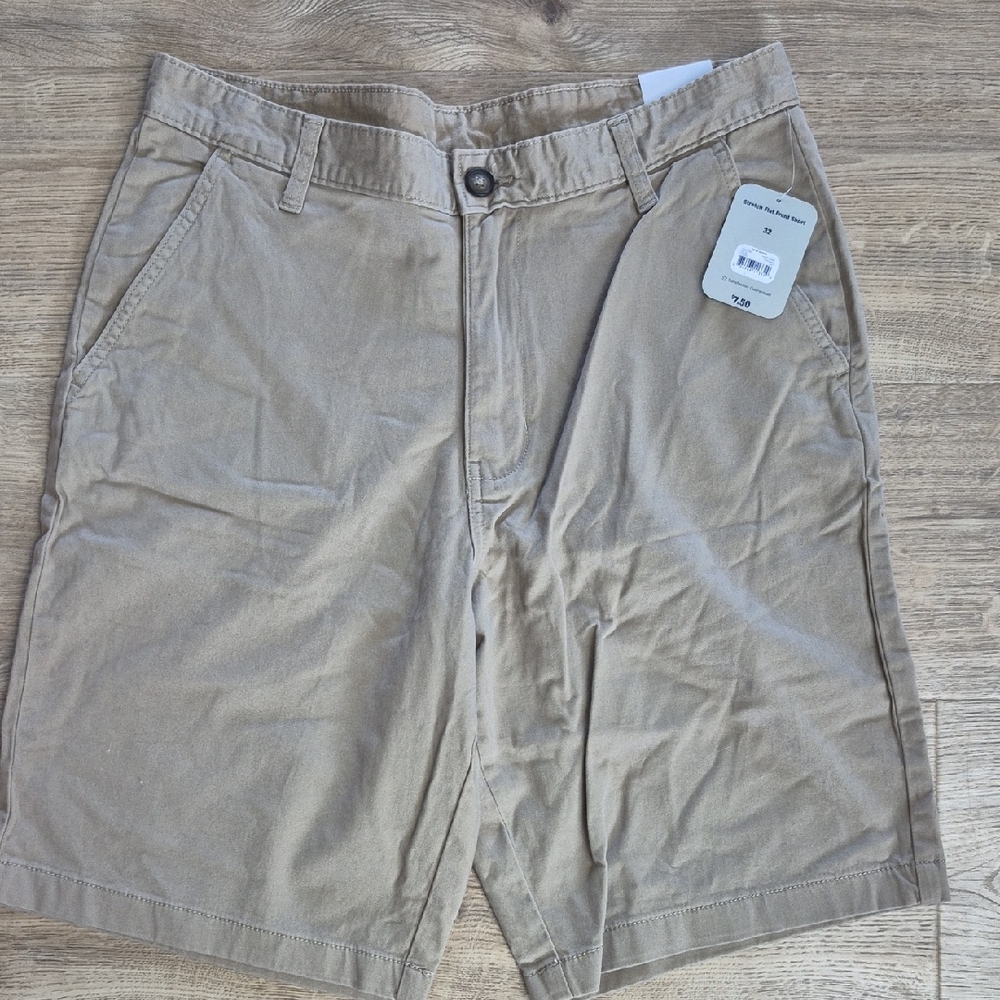 Men's Tan Casual Shorts Size 32, 10 Inch Inseam